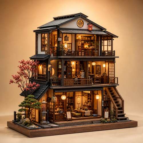 Akari Machi Miniature Townhouse — premium adult hobby kit
