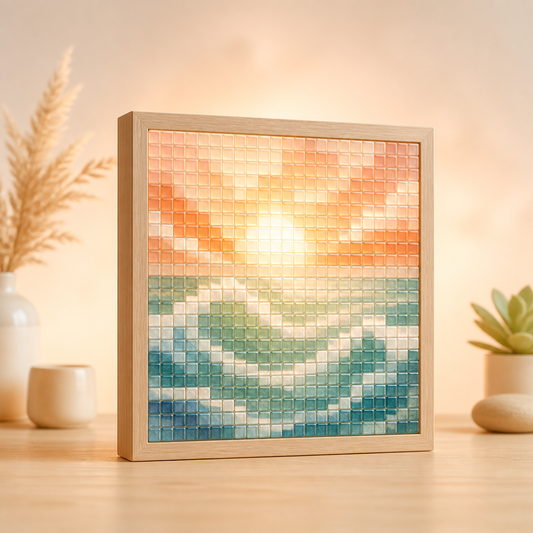 Solara Pixel Mosaic Light Panel — premium adult hobby kit